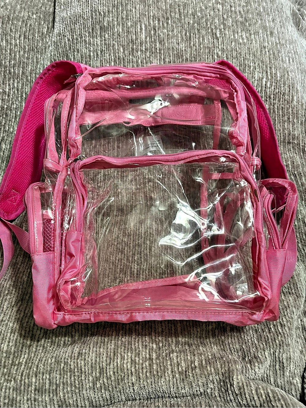Packism Heavy Duty Clear Backpack Pink